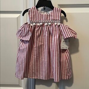 NWT Size 12M Pastourelle by Pippa and Julie Red and White Striped Baby Dress